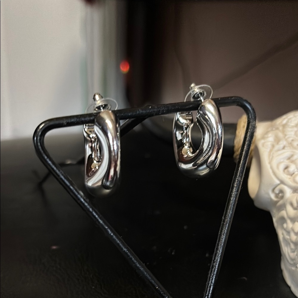 Elegant Silver Hoop Earrings